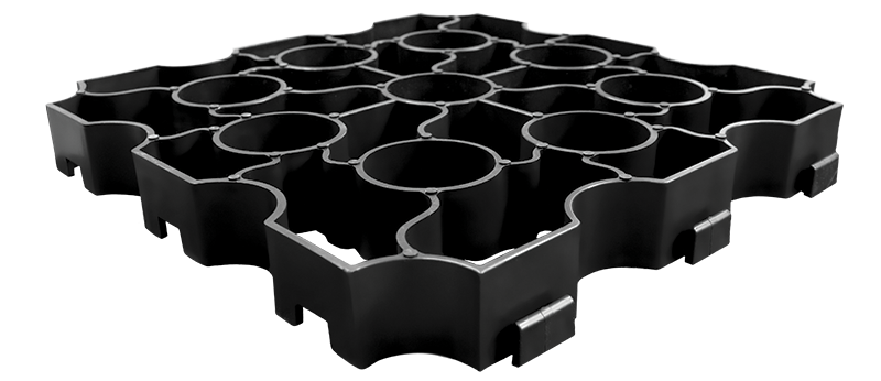 Black X-Grid ground reinforcement panel