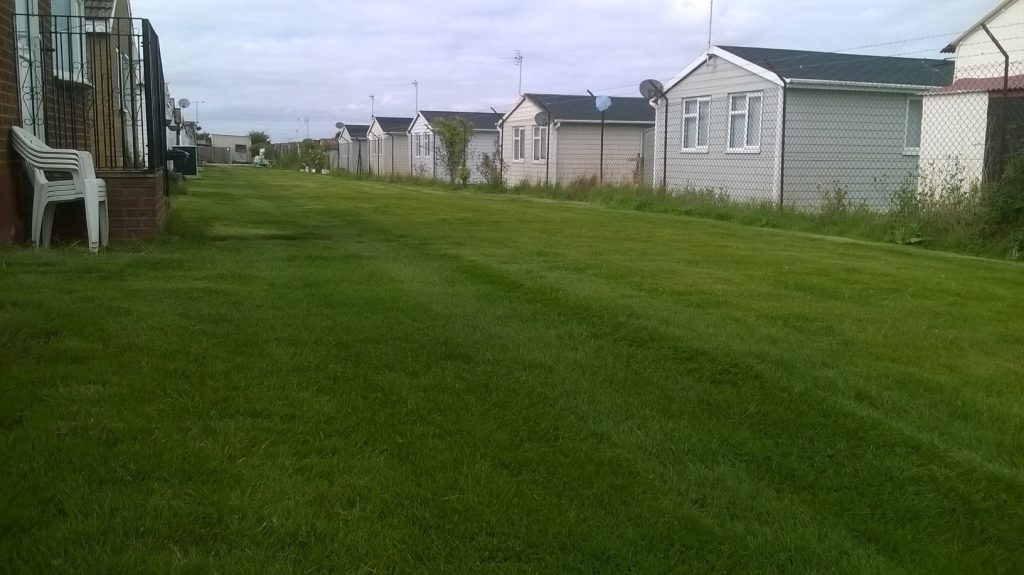 Reinforced grass access route at Park Avenue Holiday Village after installation